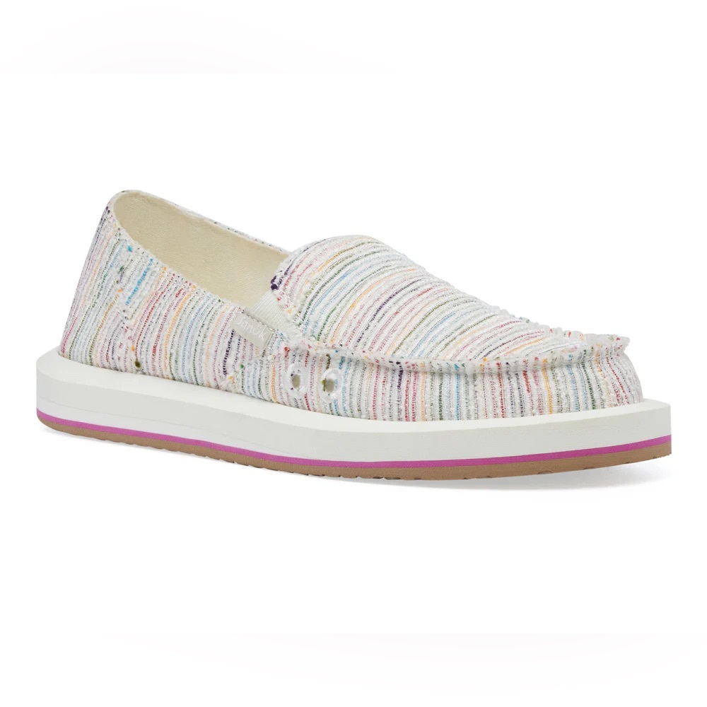 NWT SANUK WOMEN'S DONNA ST SUMMER CORD RAINBOW Size 6
